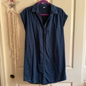 Old Navy Dark Denim Shirt Dress Size M